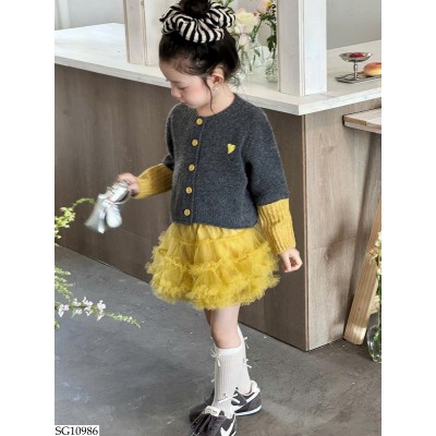 SG10986 SET ÁO CARDIGAN MIX CV TUTU BG