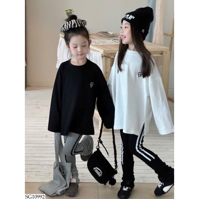 SG10992 SET ÁO DÀI TAY MIX QUẦN LEGGING BG