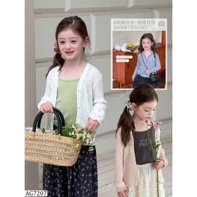 AG7207 ÁO CARDIGAN LEN MỎNG AMBBKIDS