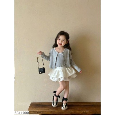 SG11000 SET ÁO CARDIGAN MIX CHÂN VÁY TẦNG