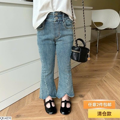 QG4231 QUẦN JEAN ỐNG LOE AMBB BG