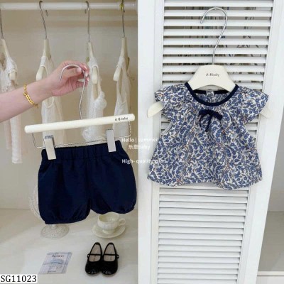 SG11023 SET ÁO HOA MIX QUẦN SHORT