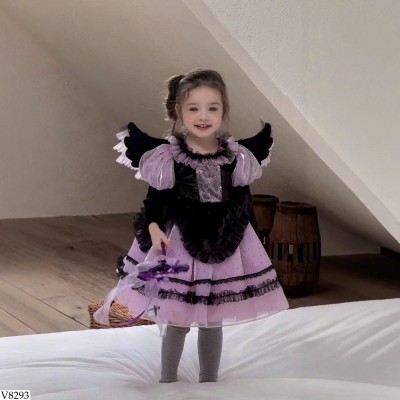 V8293 VÁY TÍM PHỐI CÁNH KUROMI CHERRYCOCO BG