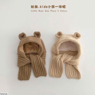 M4326 MŨ LEN TAI GẤU CHO BÉ
