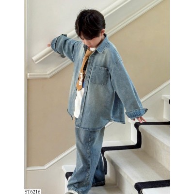 ST6216 SET ÁO SƠ MI DENIM MIX QUẦN JEAN BT