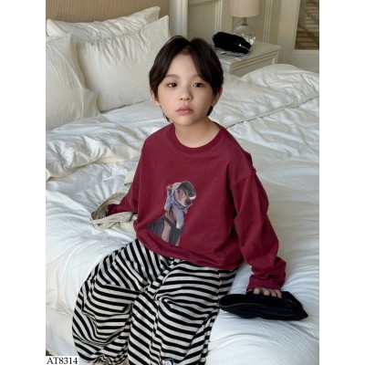 AT8314 ÁO DÀI TAY HOẠT HÌNH BT
