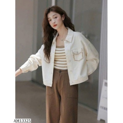 AM13325 ÁO KHOÁC DENIM TRẮNG