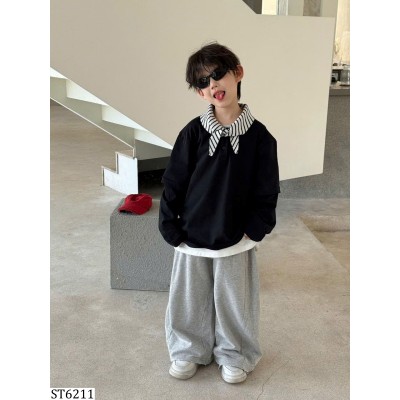 ST6211 SET ÁO THUN DÀI TAY MIX QUẦN SUÔNG TAIRU