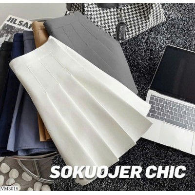 VM3019   CHÂN VÁY XẾP LY QC