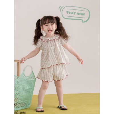 SG11056 BỘ KẺ BÈO MẶC NHÀ CHO BÉ GÁI