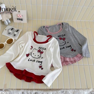 AG7261 ÁO DÀI TAY MÈO KITTY NINGLI BG