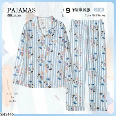 SM3446 SET PIJAMA DÀI HỌA TIẾT