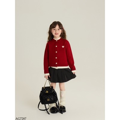 AG7287 ÁO LEN CARDIGAN CHO BÉ GÁI HÃNG AMBB