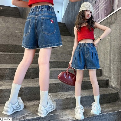 QG4253 QUẦN SHORT JEAN CHO BÉ GÁI