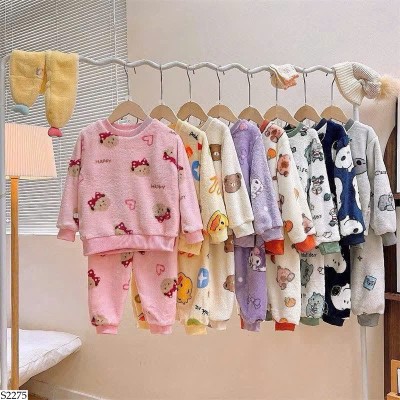 S2275 BỘ NGỦ LÔNG HOẠT HÌNH CHO BÉ