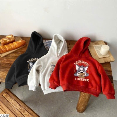 A3335 ÁO HOODIE MÈO TOM CHO BÉ