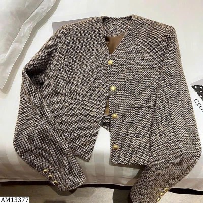 AM13377 ÁO DẠ TWEED SANG CHẢNH