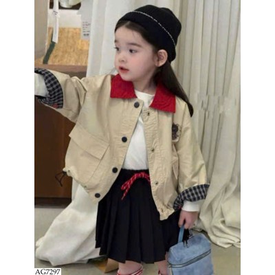 AG7297 ÁO KHOÁC CỔ BẺ PHỐI MÀU CHO BG