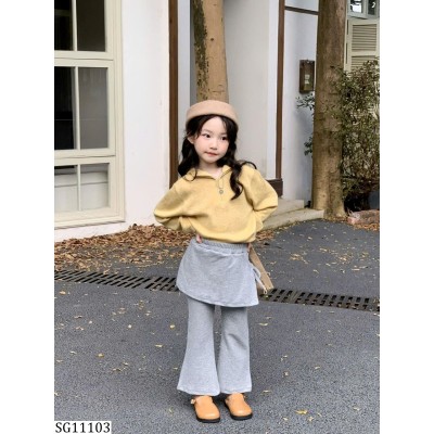 SG11103 SET ÁO LEN MIX QUẦN ỐNG LOE
