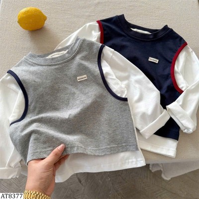 AT8377 ÁO DÀI TAY GIẢ 2 MẢNH