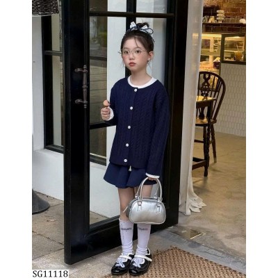 SG11118 SET ÁO CARDIGAN MIX CHÂN VÁY