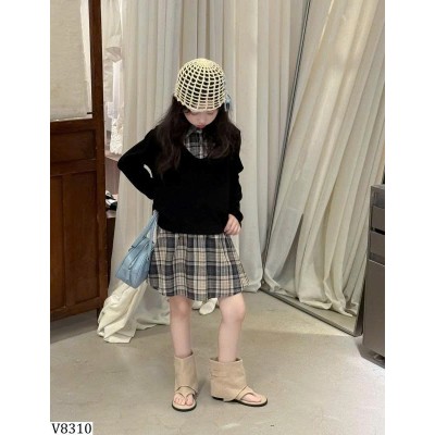 V8310 VÁY SƠ MI KẺ CARO