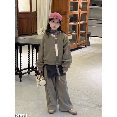 SG11143 BỘ NỈ CỔ V BÉ GÁI