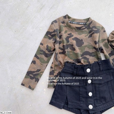 SG11164 SET ÁO RẰN RI MIX QUẦN VÁY BG