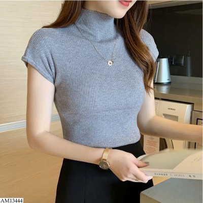 AM13444 ÁO LEN CỘC TAY CỔ LỌ CHO NỮ