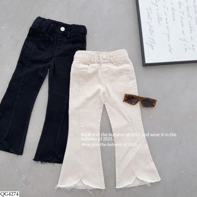 QG4274 QUẦN JEAN ỐNG LOE CHO BÉ GÁI