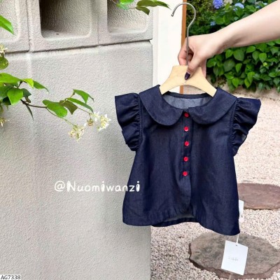 AG7338  ÁO CÁNH TIÊN DENIM BG