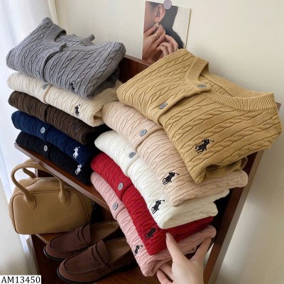 AM13450 ÁO LEN CARDIGAN NGỰA THÊU
