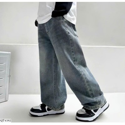 QT4382  QUẦN JEAN ỐNG ĐỨNG CẠP CHUN CHO BÉ