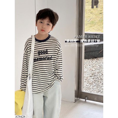 AT8428 ÁO THUN KẺ DÀI TAY AMBB BT