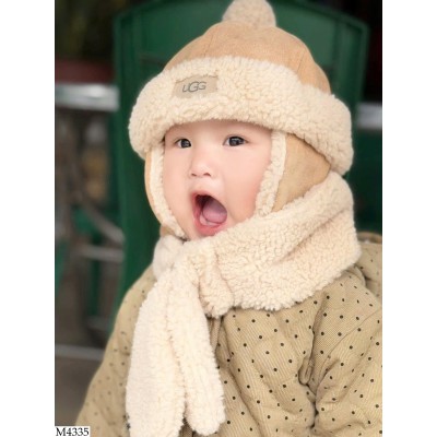 M4335 SET MŨ MIX KHĂN UGG CHO BÉ