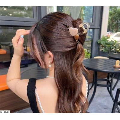 KT1615 SET 2 KẸP TÓC TRÁI TIM CHO NỮ 