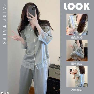 SM3463 BỘ PIJAMA VIỀN REN CHO NỮ