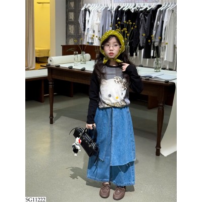 SG11222 ÁO KITTY PHỐI QUẦN JEAN PHONG CÁCH