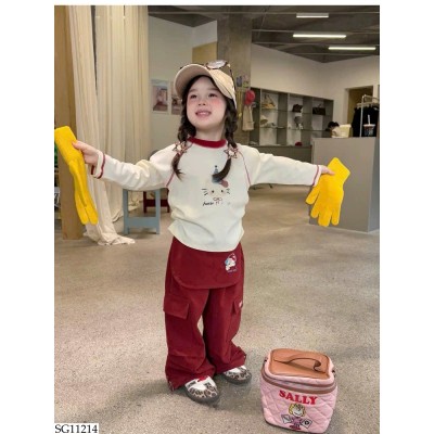 SG11214 SET ÁO MIX QUẦN TÚI HỘP MÈO KITTY BG
