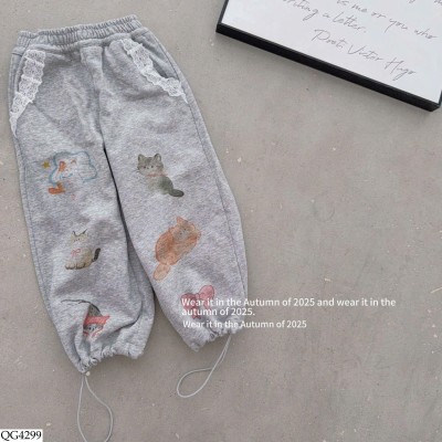 QG4299 QUẦN RÚT GẤU HÌNH MÈO BG