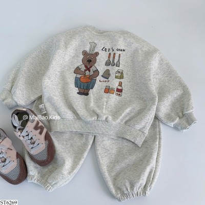 ST6269 BỘ NỈ GẤU CHO BÉ