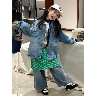 SG11221 SET ÁO KHOÁC JEAN MIX QUẦN JEAN BG