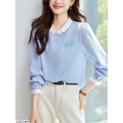 AM13489 ÁO SƠ  MI KẺ SỌC CHO NỮ
