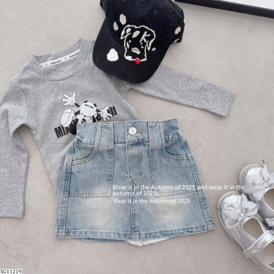 SG11219 SET ÁO THUN MICKEY MIX CHÂN VÁY JEAN