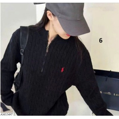 AM13497 ÁO LEN CỔ ĐỨNG THÊU NGỰA NỮ