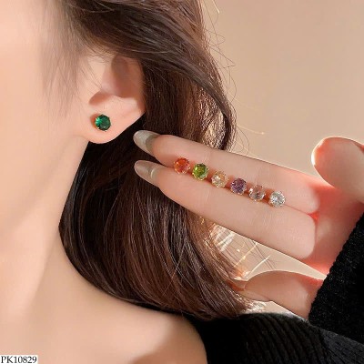 PK10829 SET 7 ĐÔI HOA TAI GOLICC 
