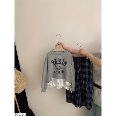 SG11249 SET ÁO PARIS MIX QUẦN KẺ BG