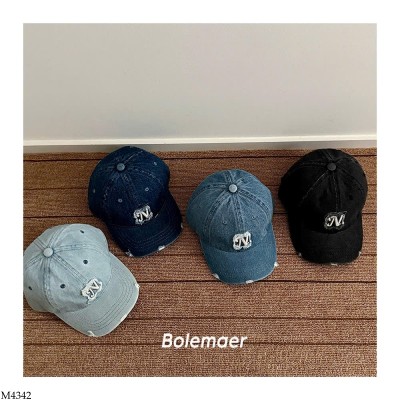 M4342 MŨ LƯỠI TRAI DENIM CHỮ N