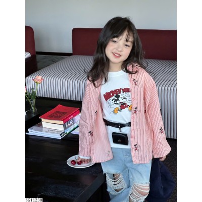 SG11238 SET ÁO MICKEY MIX QUẦN JEAN RÁCH