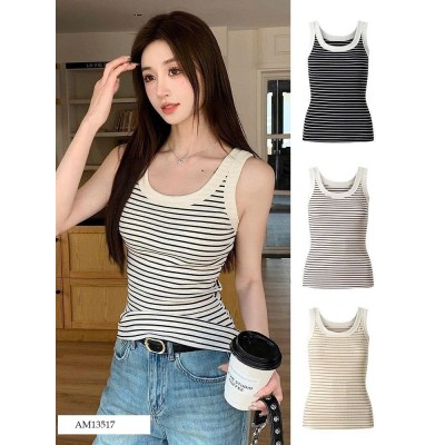 AM13517 ÁO BA LỖ KẺ NGANG FORM ÔM